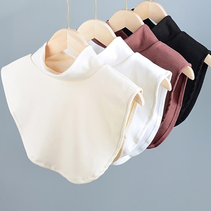 Stylish Turtleneck Fake Collar Elegant Solid Color Soft Warm Dickey Collar Autumn Winter Coldproof Skin Friendly False Collar