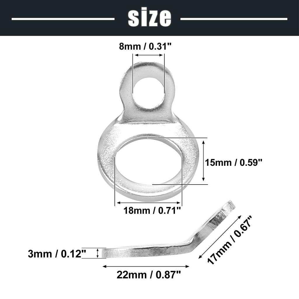 Motoforti Tie Down Strap Rings Anchor Hook Strap Rings Stainless Steel for Garage Motorcycle ATV Truck 10pcs Silver Tone