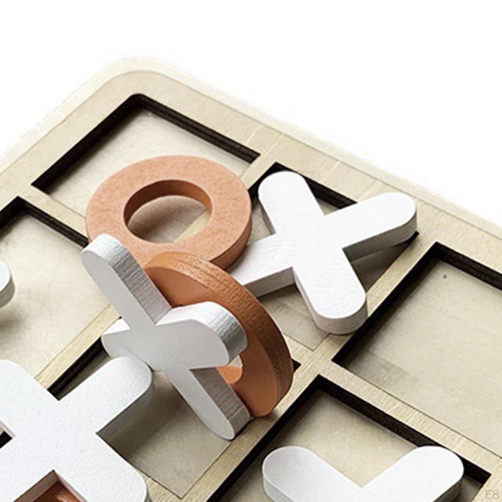 Настольная игра крестики-нолики Столик Игрушка Уникальные подарки для детей Развлечения 18смx18см Деревенская ночная активность