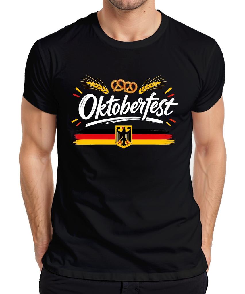 Oktoberfest Germany Bundesadler Pretzel Beer Lederhosen Dirndl Men's T-Shirt