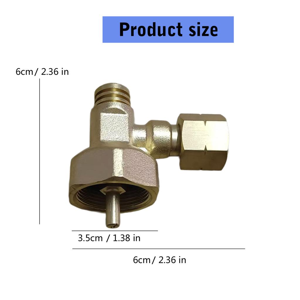 Two Outputs Gas Tanks Conversion Gas Distributor Conversion Head 2 In1 Propane Adapter Extension Gas Furnaces Adapter