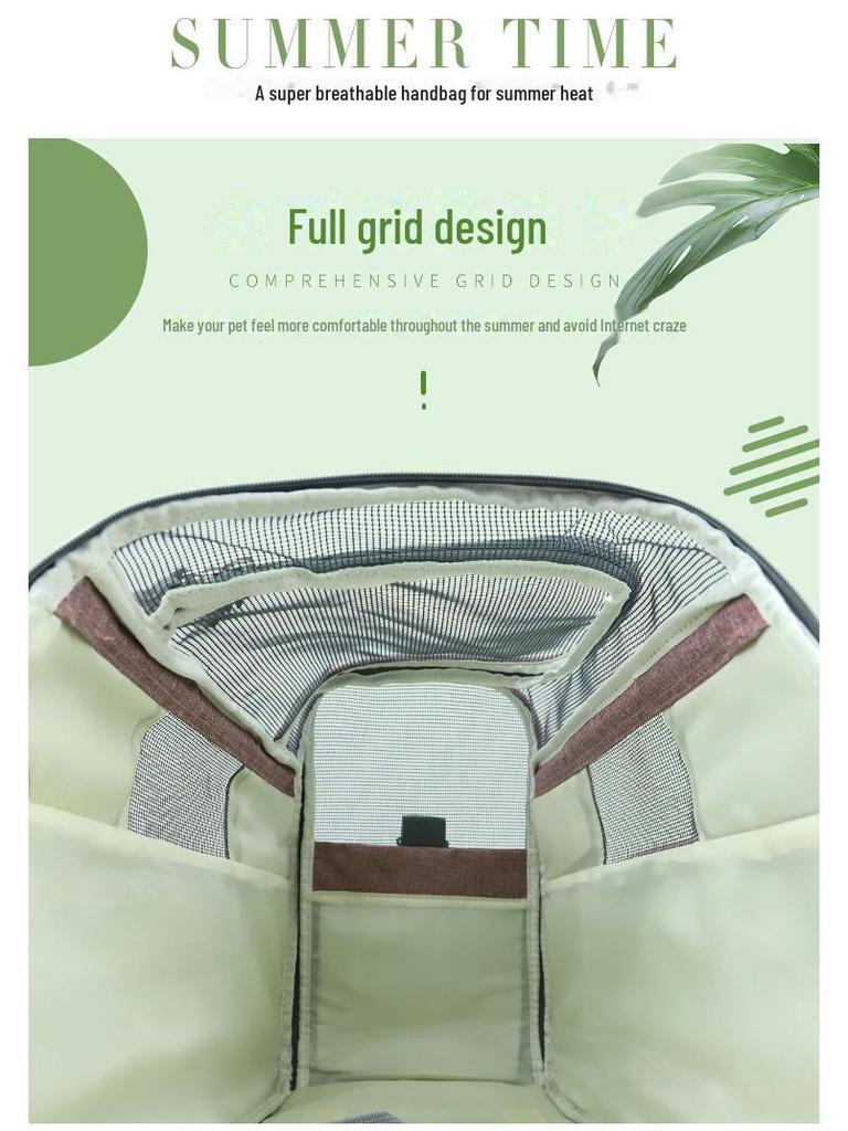 Qisheng LDLC Большая вместительная дышащая складная сумка для путешествий для домашних животных на одно плечо