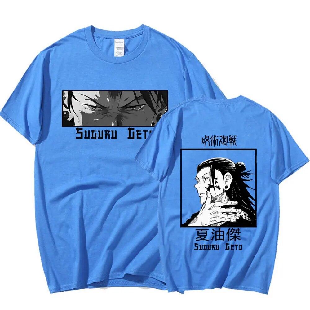 Japanese Anime Jujutsu Kaisen T-shirt Suguru Geto Eyes Graphic T Shirts Unisex's Short Sleeve Cotton Oversized T-shirts Streetwear