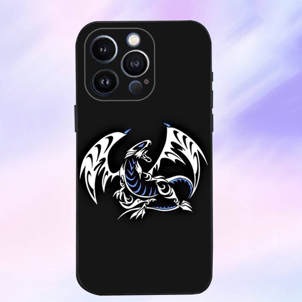 Game Blue-Eyes White D-Dragon Phone Case For iPhone 16,15,14,13,12,11 Plus,Pro Max,XS,X,XR,SE,Mini,8,7,Soft Silicone Black Cover