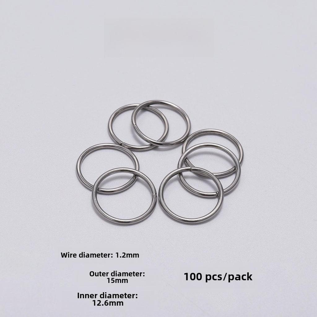 Плоское одинарное соединительное кольцо из нержавеющей стали для ювелирных аксессуаров своими руками