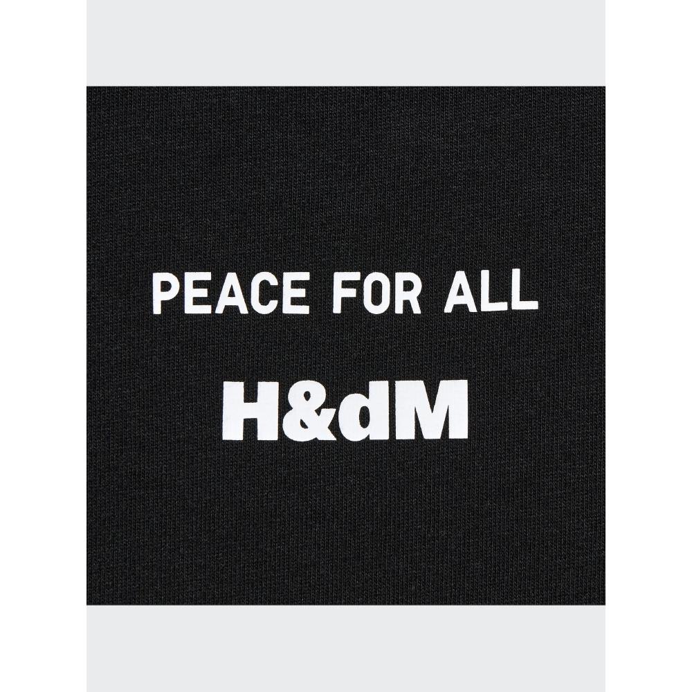 Uniqlo Мир для всех Графический Футболка с коротким рукавом Обычный покрой H Dem