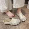 Повышающие рост туфли-одинарки с полым плетением, крутые шлепанцы, с закрытым носком и полушлепанцы, женская уличная обувь, новинка лета и осени 2025