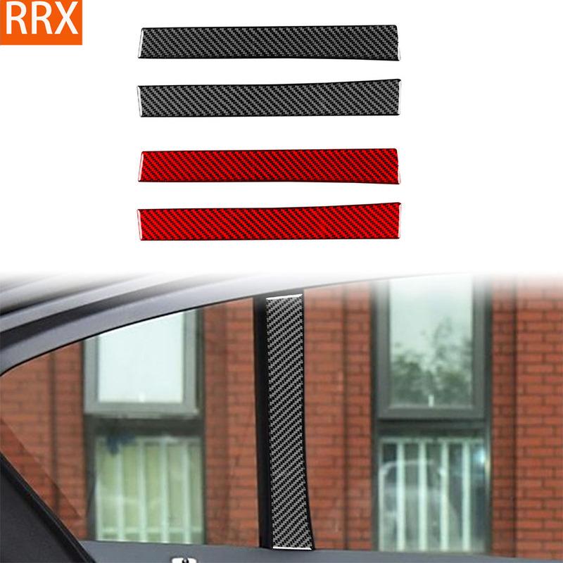 For BMW 7 Series G11 G12 2015- Real Carbon Fiber Sticker Rear window C-pillar Panel strip Car ide decorative Accessories