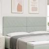 Headboard Light Grey 200 cm Velvet