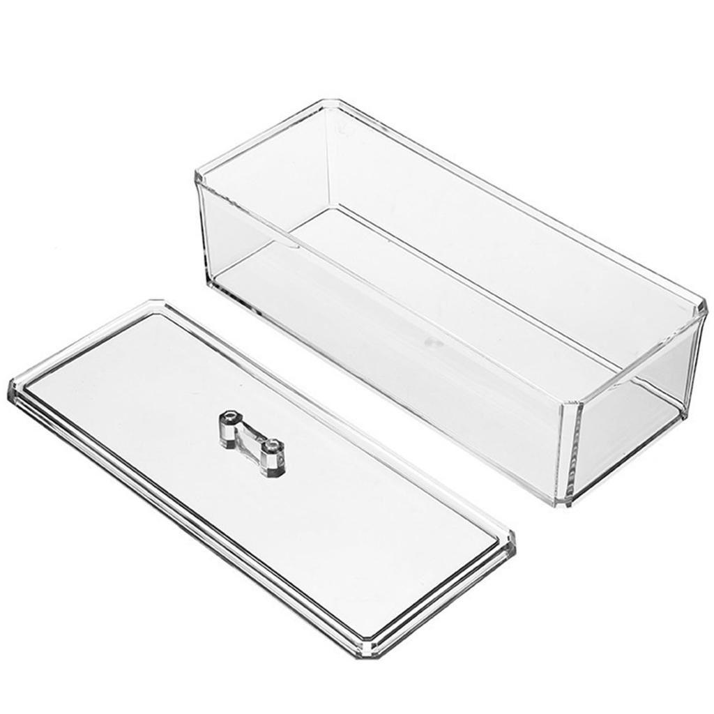 Прозрачный контейнер для хранения чайных пакетиков, штабелируемый косметический кейс, настольный органайзер для макияжа и канцелярских принадлежностей для ванной комнаты, кухни, организации дома