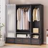Dustproof Wardrobe With Drawer Household Foldable Multi-layer Wardrob DIY Assembly Storage Wardrobe Bedroom Open Storage Cabinet