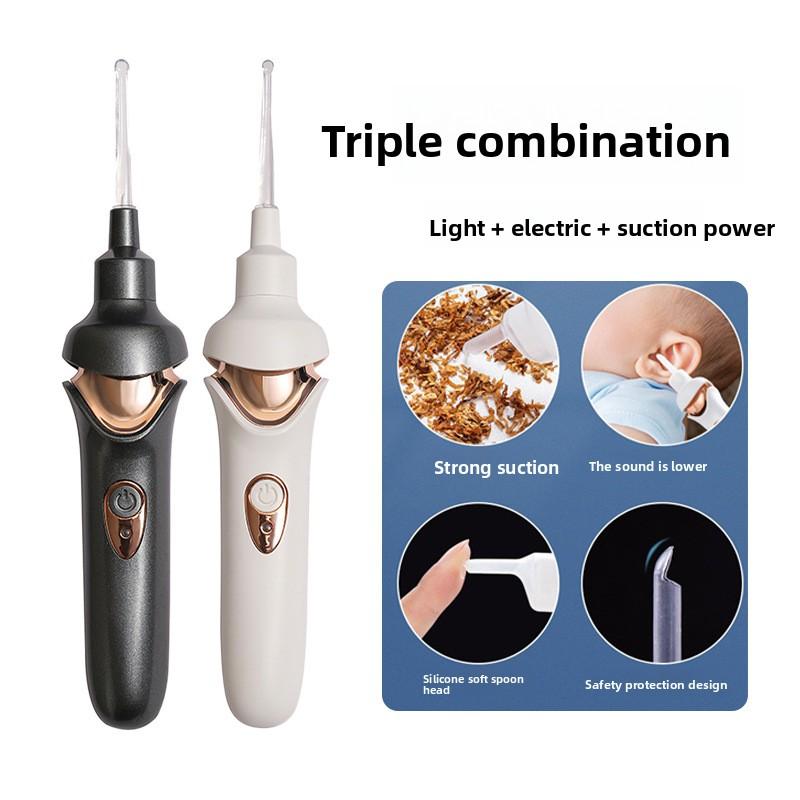 Electric Ear Plucking Artifact Sucks Earwax Plucking Ears Adult Ear Plucking Children's Visual Luminous Earwax Cleaner Ear Plucking Spoon