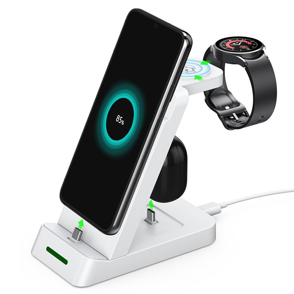 B20 For Samsung Watch Wireless Charger Phone Earphone Charging Stand