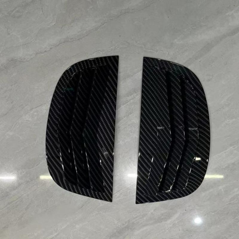 Pair Rear Window Side Vent Shutter Louver Cover Trim For Peugeot 208 2018-2024 Car Accessories Auto Parts Carbon