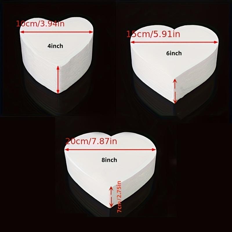 4/6/8 дюймов в форме сердца из пенополистирола, манекен для сахарного ремесла, вечеринка, сделай сам, модель для практики, форма для торта, кухонные принадлежности, украшения