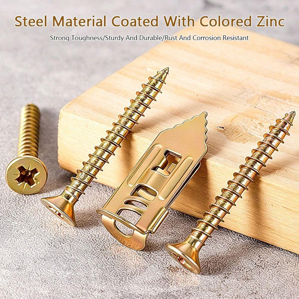 30Pcs/50Pcs Thickened Manganese Steel Wall Fastener High Hardness Steel Anchor Drywall Installation