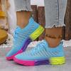 Fashion Women Sneakers Knitted Mesh Breathable Fashion Sneakers Lightweight  Lace Up Trendy Walking Flat Shoes Women Zapatos De Mujer