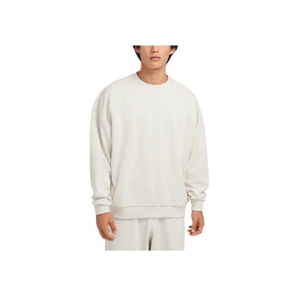 Nike Клубный флисовый свободный свитер с круглым вырезом и длинным рукавом, мужская толстовка Light-Redwood HJ1820-104