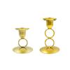 1Pc Circular Wedding Decorations Double Ring Holiday Gifts Home Decorations Party Supplies Candle Holder Golden Metal