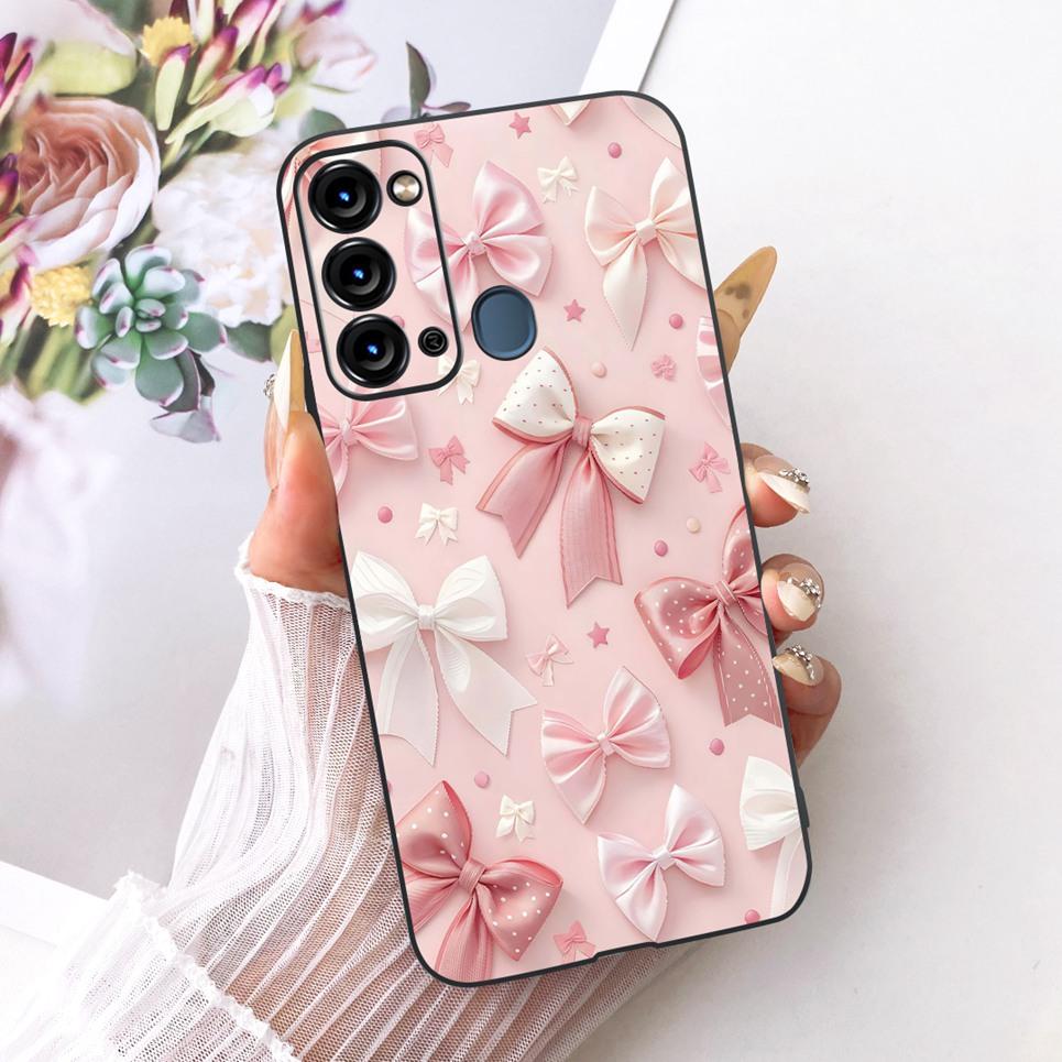Soft Clear Silicone Casing For Itel Vision 3 Turbo Phone Case Vision 2S Cover Cartoon Cat Dragon Flower Butterfly Pattern Coque