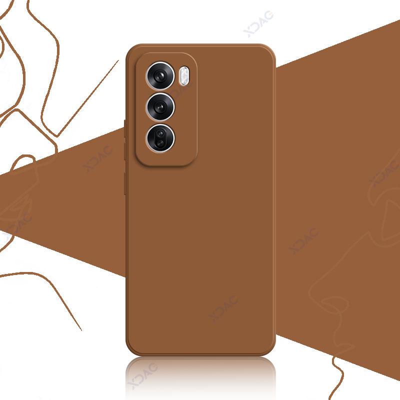 Чехол для мобильного телефона OPPO Reno 12 Pro Reno12Pro OPPOReno Reno12 12Pro 5G Мягкий роскошный квадратный жидкий силиконовый чехол на заднюю панель