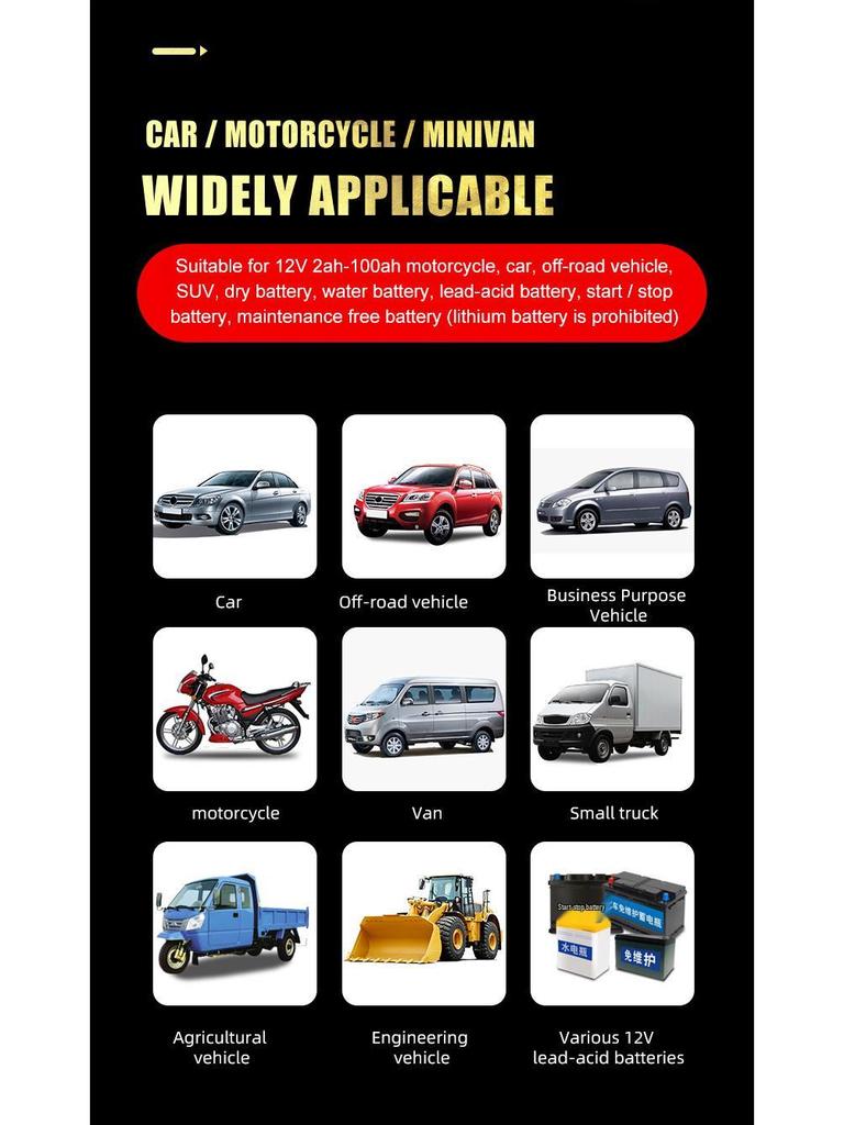 E-FAST 12V Зарядное устройство и инструмент для ремонта автомобильных и мотоциклетных аккумуляторов