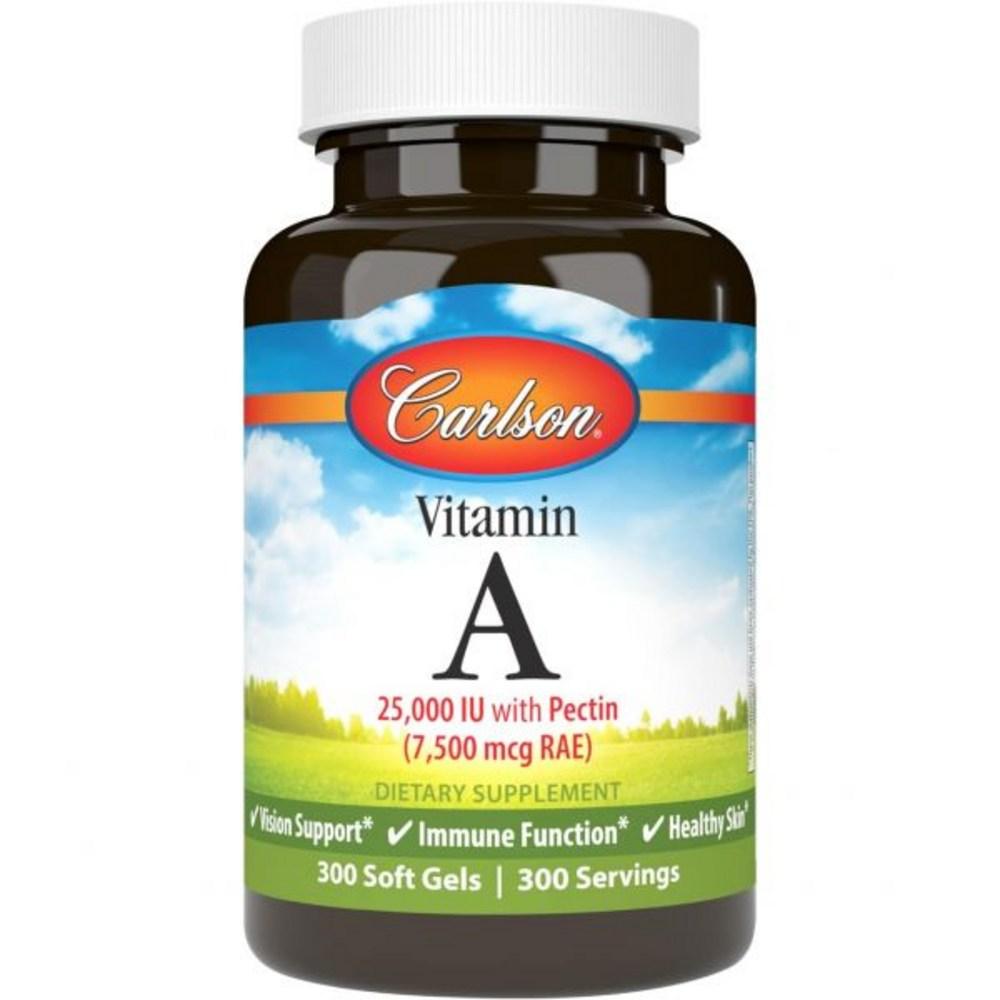 Carlson Labs Vitamin A Pectin 25,000 IU 300 Softgels 1 pcs 300 Tablets