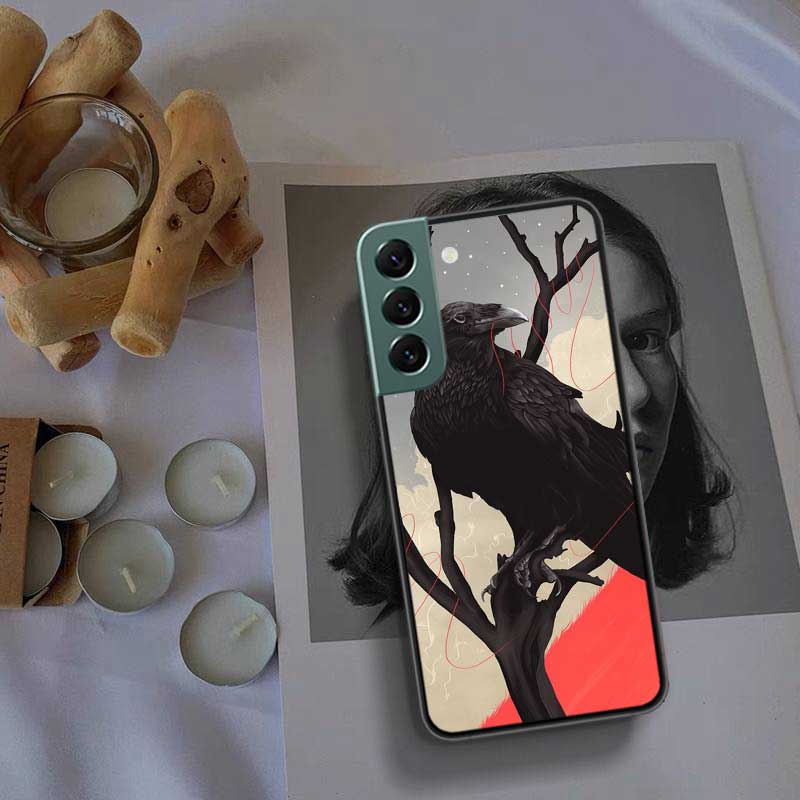 Чехол для телефона с рисунком ворона и вороны, череп для Samsung Galaxy Note 20 Ultra 10 Lite 9 8 M11 M12 M21 M30S M31 M32 M51 M52 J8 J6 J4 Plus