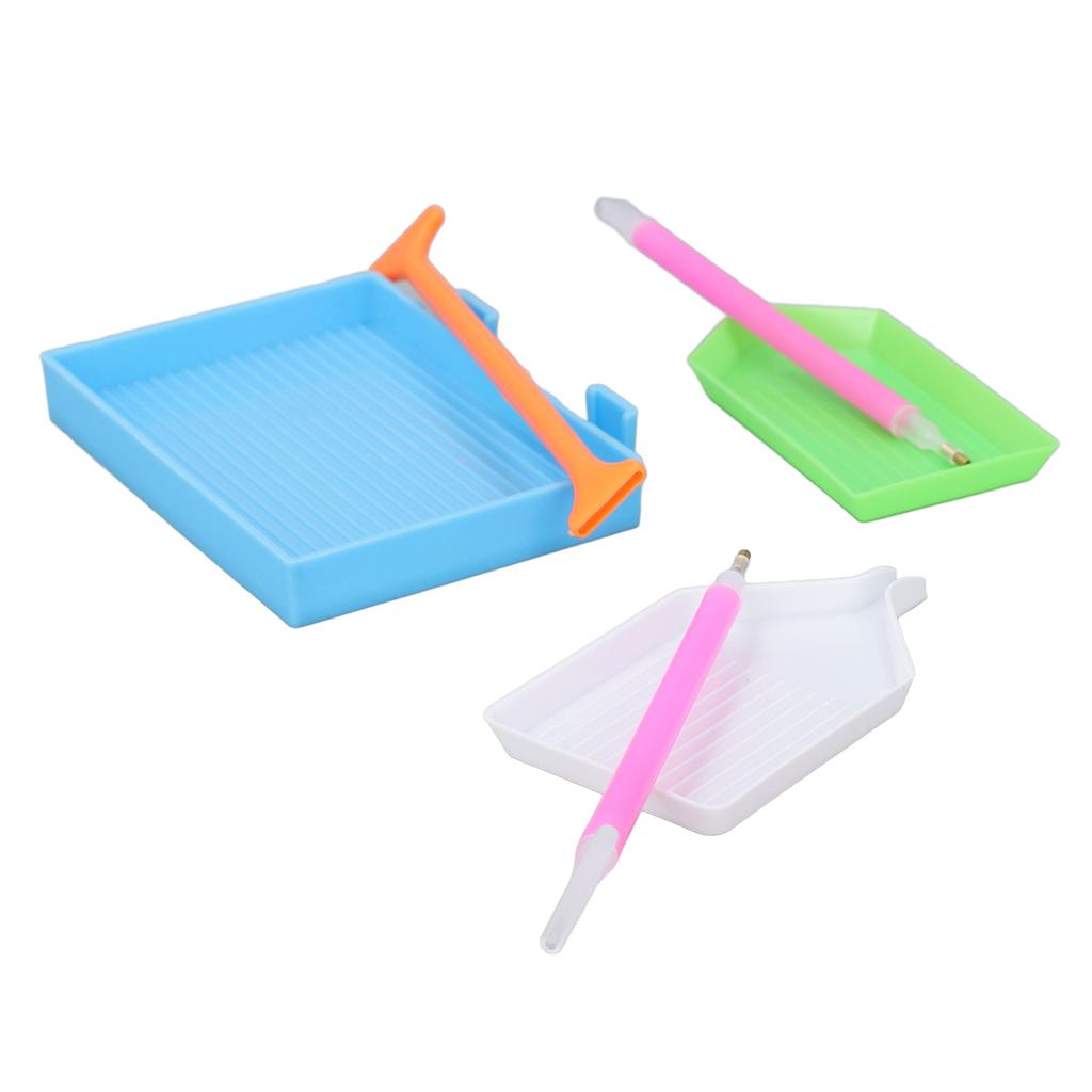 Набор из 19 предметов для рисования стразами, 5 ручек для рисования стразами, 3 лотка, 10 кусков глины, 1 пинцет для самостоятельного изготовления