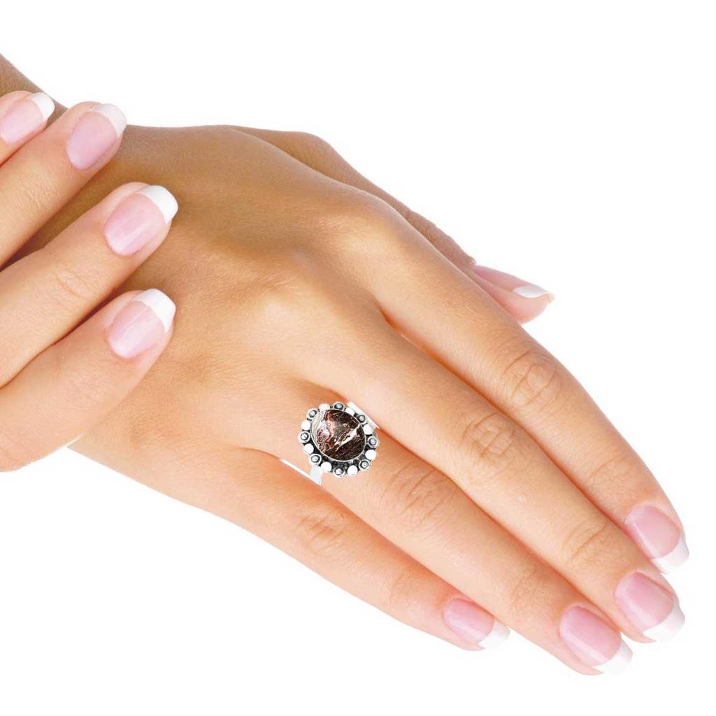 Кольцо из стерлингового серебра 925 пробы Женское с драгоценным камнем Ручной работы Ювелирное изделие Подарок на Новый год Сумасшедший кружевной агат Далматин Дендрит Опал Эвдиалит Говлит К2 Яшма Солитер