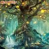Frame Picture Diy Painting By Numbers Light Tree Coloring By Numbers Acrylic Canvas Painting Handpainted Drawing Art