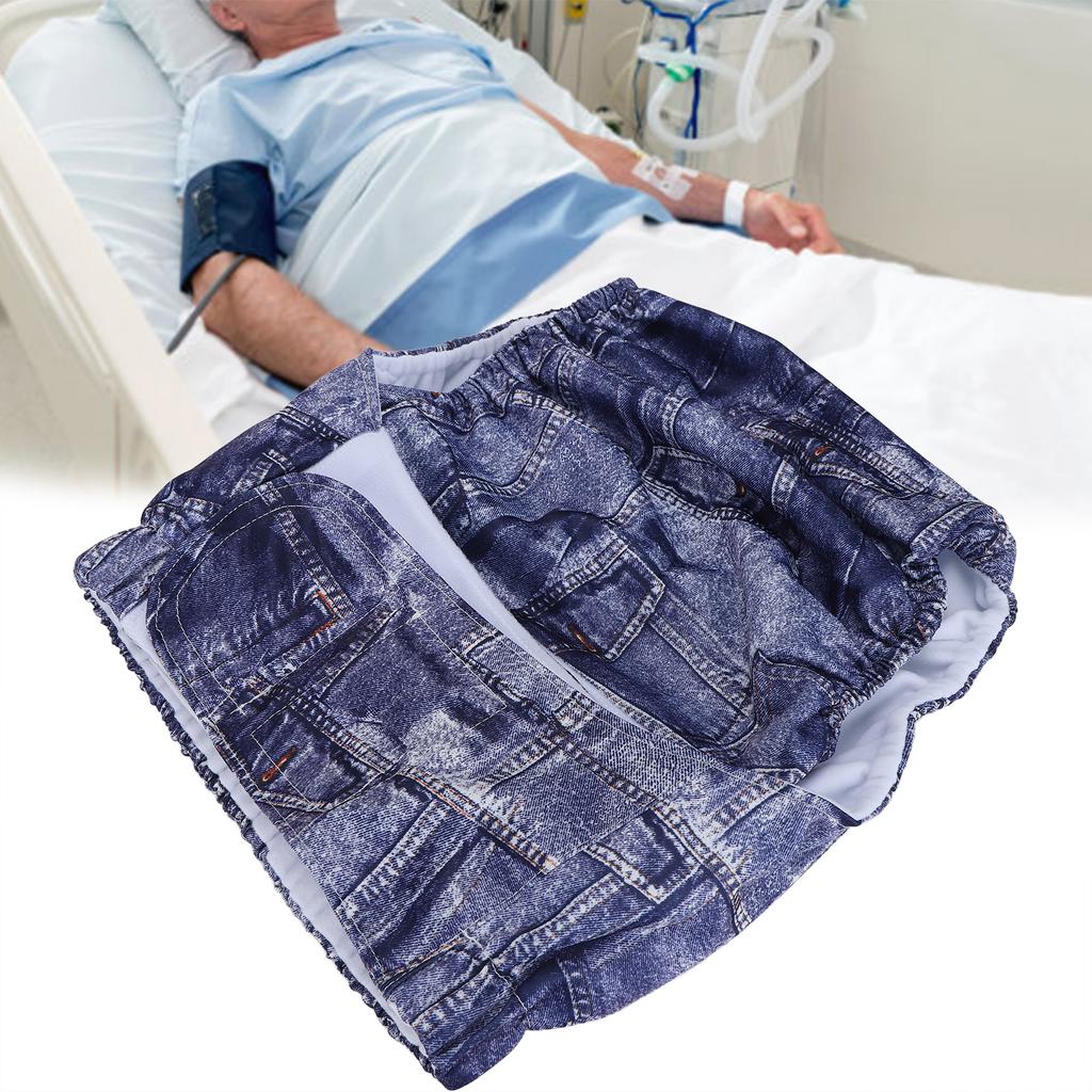 Многоразовые тканевые подгузники для взрослых, водонепроницаемые подгузники для защиты от недержания мочи у пожилых людей с застежками-липучками