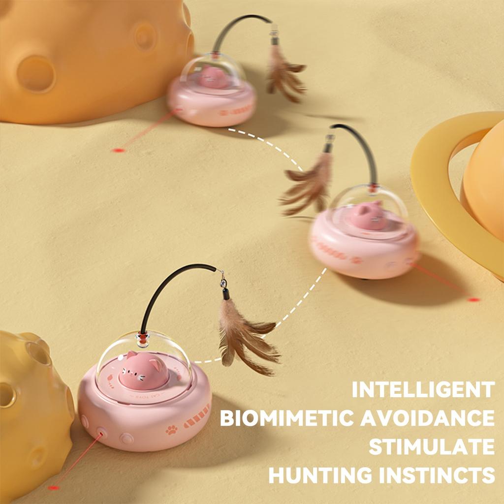 Игрушка для самостоятельного развлечения кошек, автоматическая моторизованная игрушка для кошек с зарядкой через USB и указкой, идеально подходит для активных развлечений и упражнений