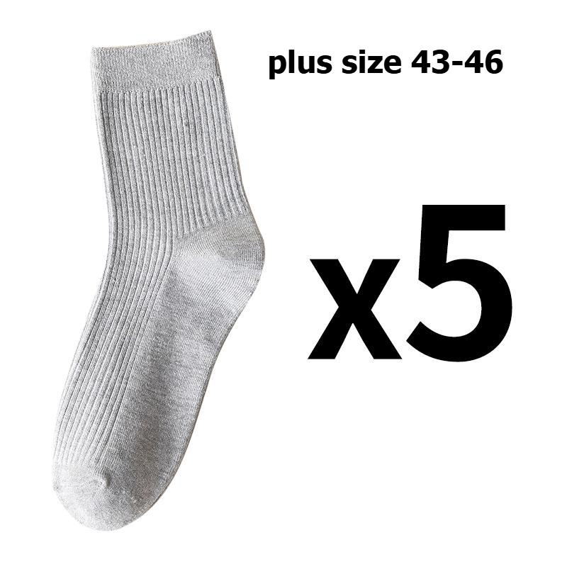 5 Pairs/Lot Men's Vertical Striped Cotton Socks Mid-calf Breathable Socks Business Sports Socks