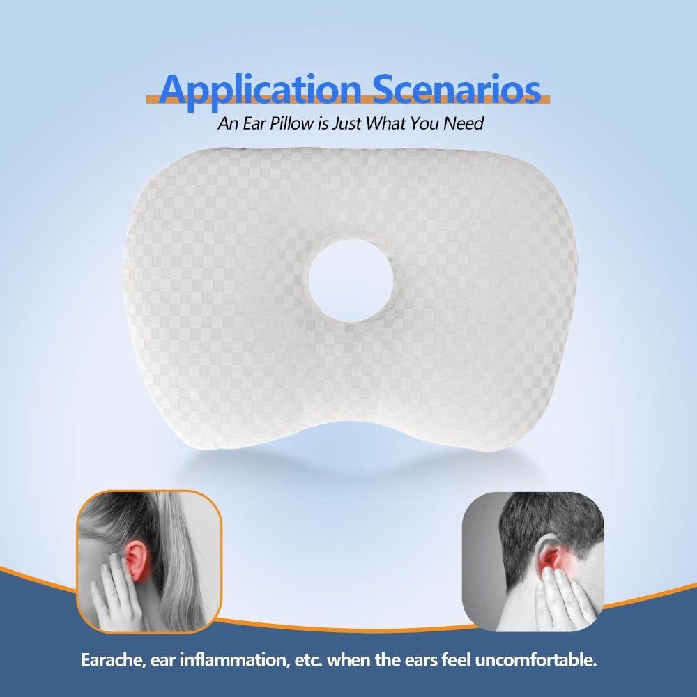 Дышащая подушка с изогнутым боком для сна, эргономичная подушка для ушей для облегчения боли в ушах