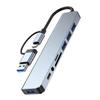 8 в 1 USB C Hub Type C to HDMI Ethernet адаптер с 100 Мбит/с RJ45 портом для ноутбука ПК