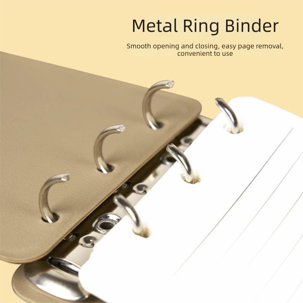 Refillable Loose-Leaf Notebook 3-Ring Binder Notepad Mini Pocket Journal  Students