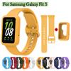 Silicone Strap For Samsung Galaxy Fit 3 Rubber Watchband With Case 2-in-1 Wristband Watch Accessories Correa