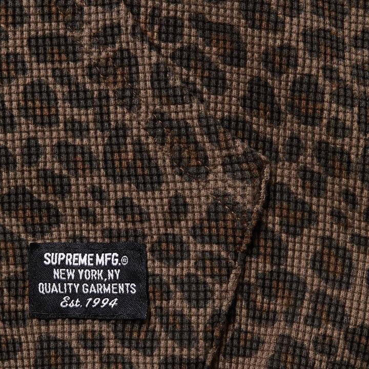 Supreme Hooded Zip Up Thermal Leopard