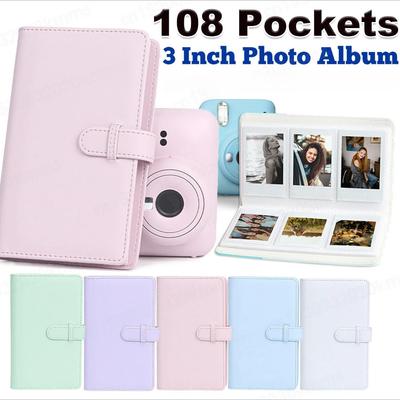 108 Polaroid mini12 листов портативный 3-дюймовый фотоальбом для коллекции зеленый розовый билет карта коллекция альбом
