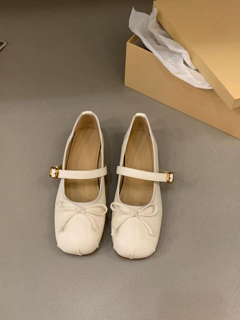 Вечерний бриз на плоской подошве, нежные туфли-лодочки Мэри Джейн, женская обувь 2025, новая летняя французская универсальная балетная обувь