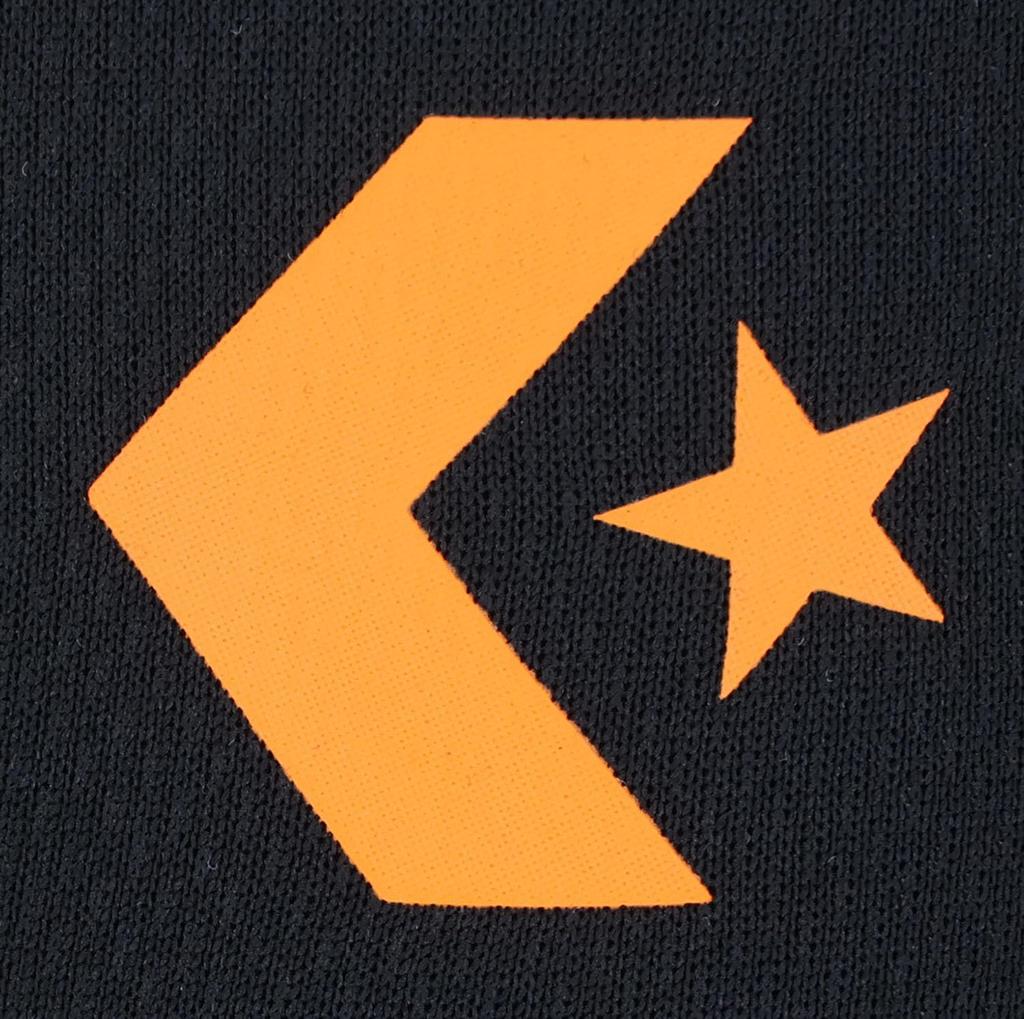 Converse Mini Basketball Short Sleeve for Printed T-Shirt Girls, T-Shirt, Black/Orange