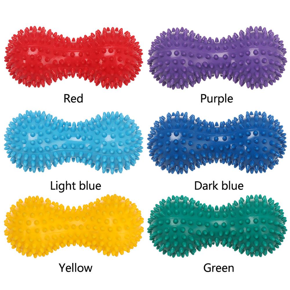 Фитнес Тренировки Йога Массажный мяч в форме арахиса Колючий массажер Фасциальный мяч