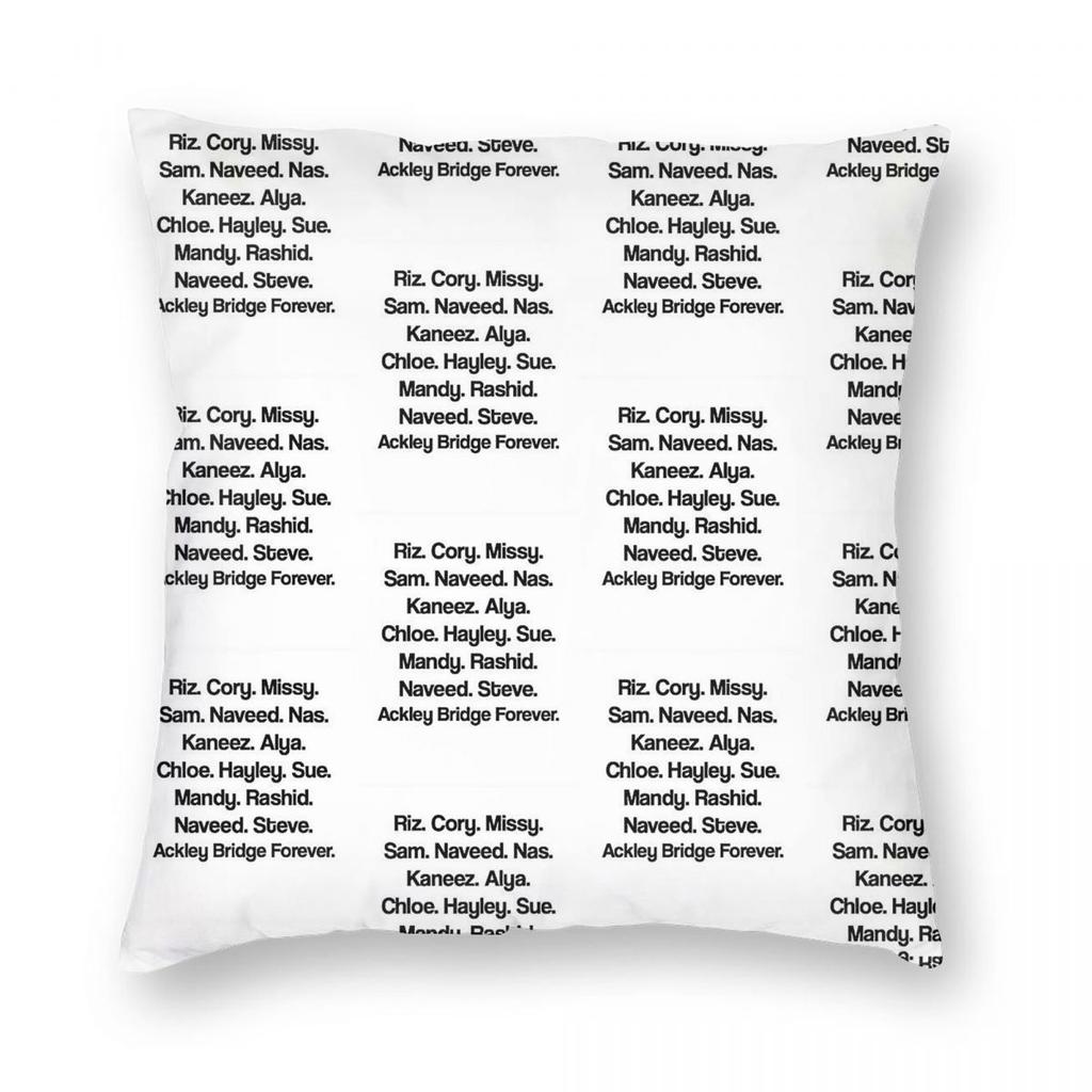 Ackley Bridge Forever Square Pillowcase Polyester Linen Velvet Printed Zip Decorative Sofa Seater Cushion Cover
