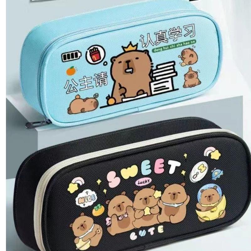 Capybara Pencil Case: Cute, Large-Capacity Children's Stationery Case—Multifunctional Cartoon Pencil Case for Students