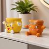 2025 Rich Flower Cartoon Pen Holder: Cute and Creative Desktop Storage Ornament
