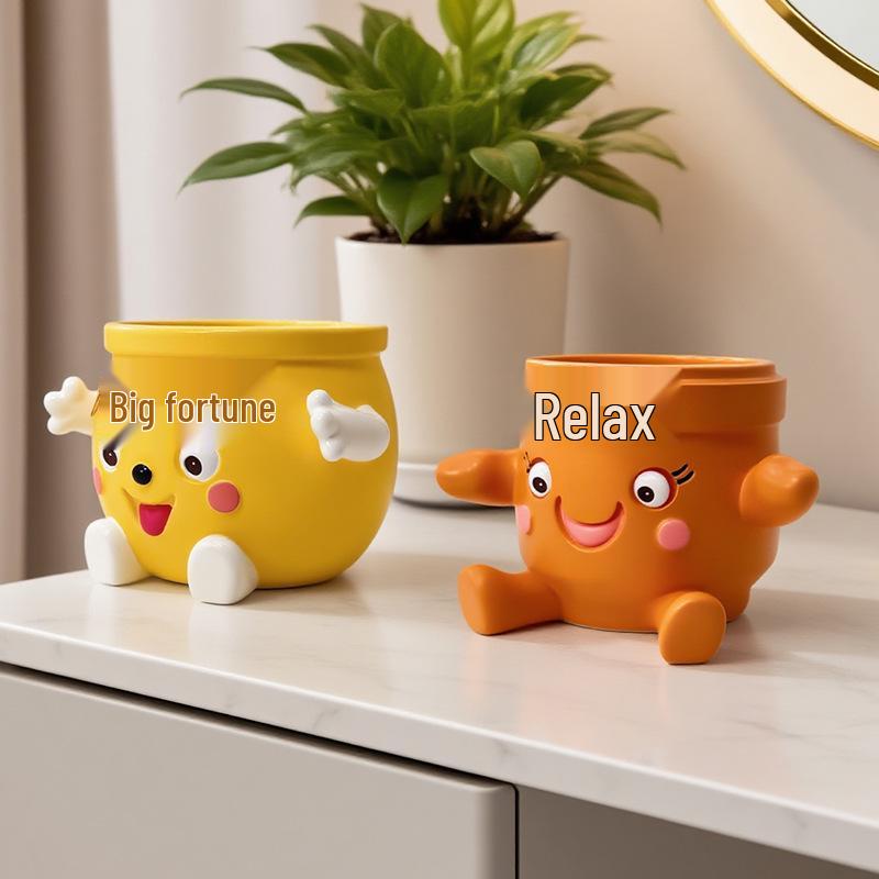 2025 Rich Flower Cartoon Pen Holder: Cute and Creative Desktop Storage Ornament