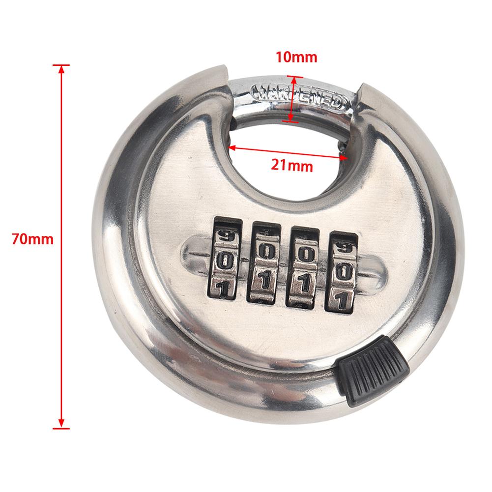 4-значные замки без ключа повышенной прочности из нержавеющей стали, водонепроницаемые навесные замки для шкафа, гаража, ворот