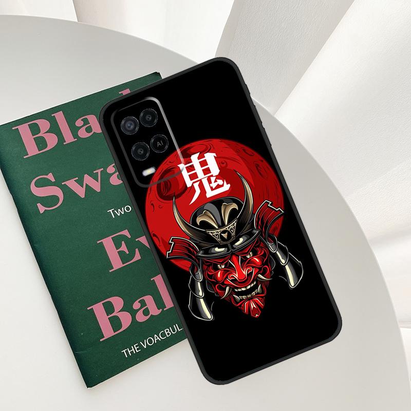 Japanese Samurai Warrior Case For Oppo A15 A16 A17 A52 A72 A76 A96 A54 A74 A94 A54S A57S A58 A78 A98 A57 A77 Cover