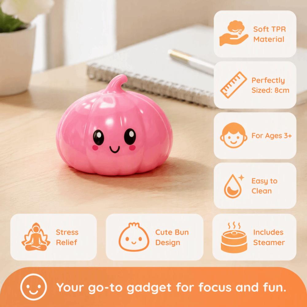Slow Resilience Dumpling Squishes Toy With Steamer Bun Sensory Balls Home Decoration